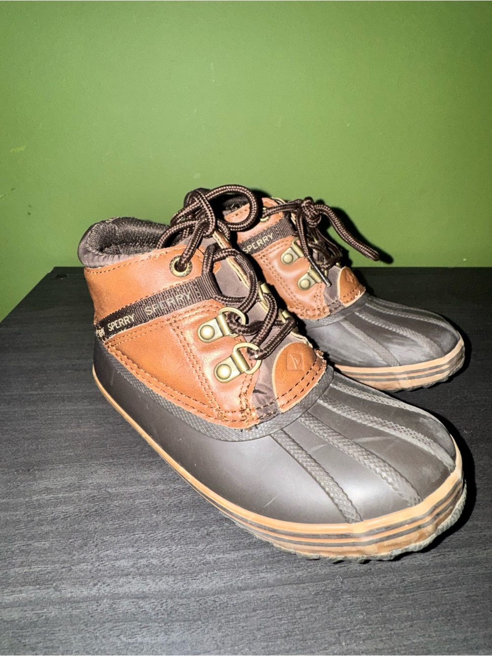 Sperry Kids Brown and Waterproof Duck Boots